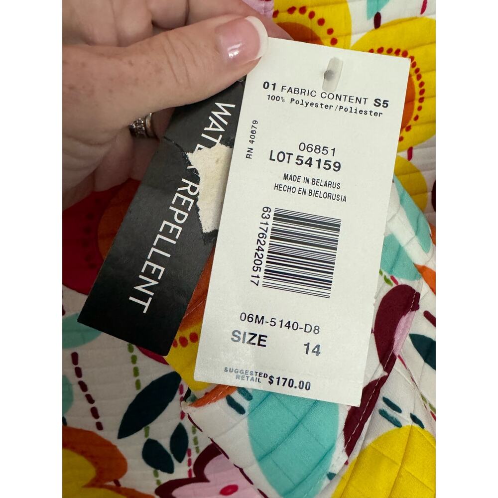 NWT Y2K Harvé Benard Floral Raincoat Size 14 – Retro Mod Flower Print vintage - Picture 11 of 16
